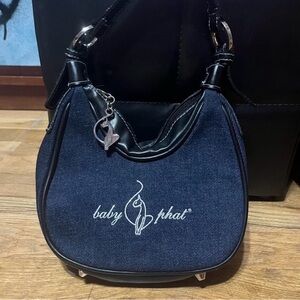 Baby Phat Navy and Black Shoulder Bag